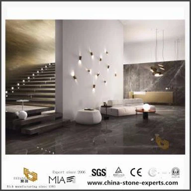 Pietra Sivi mramor Laminirano pločice s rezervnim Keramika kupaonica dekoracija