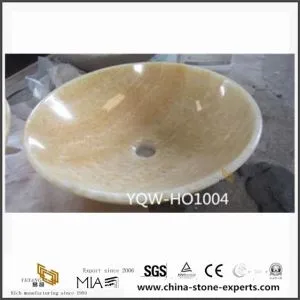 Novi stil Diy žuti Oniksa kamena umivaonik za kupaonicu sa jeftini trošak