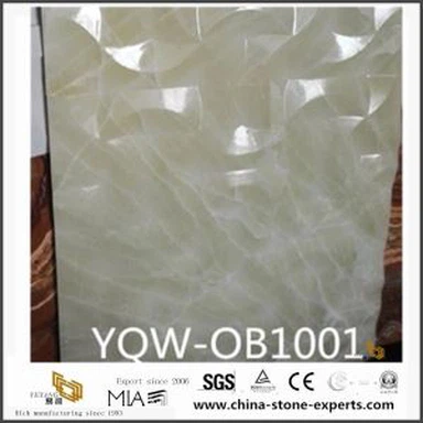 Kvaliteta bijeli Prozirni ONYX ploča za zid kameni crijep