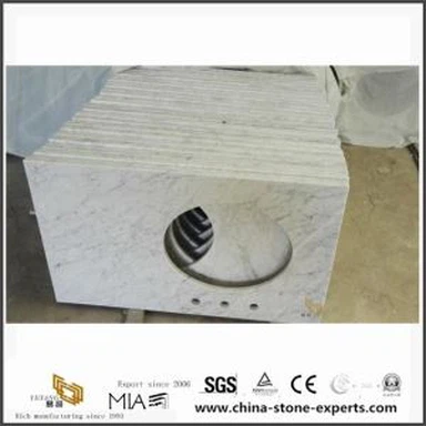 Kulturan Castro bijeli mramor Ispraznost vrh za kupatilo