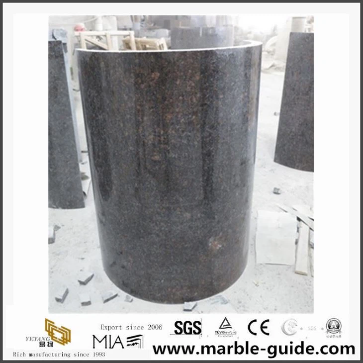 Tan Brown Granite Column /Pillar Stone For Hotel Decoration