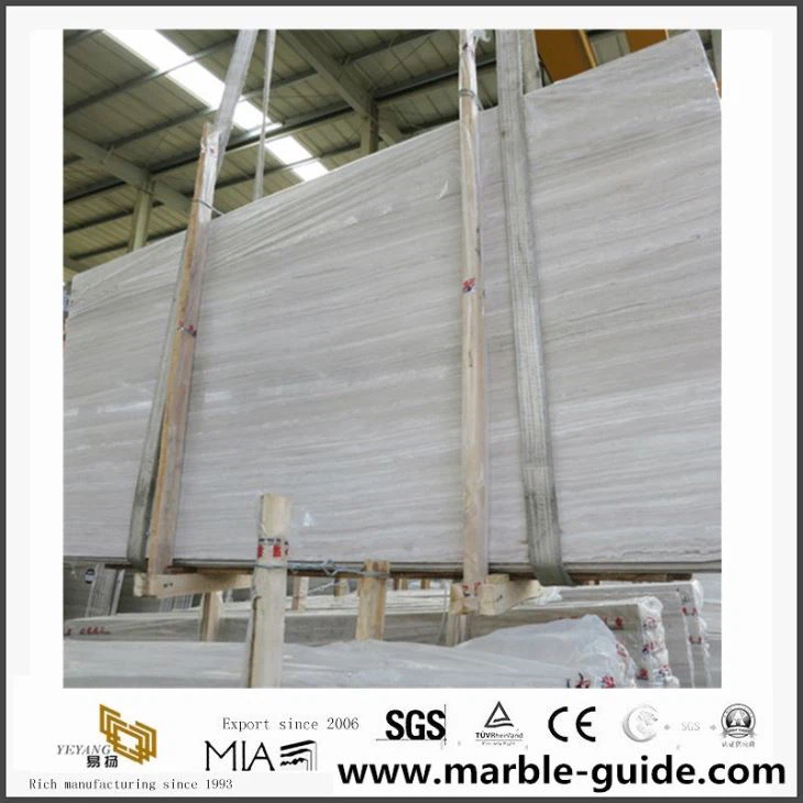 Chinese White Wood Vein Marble Tiles