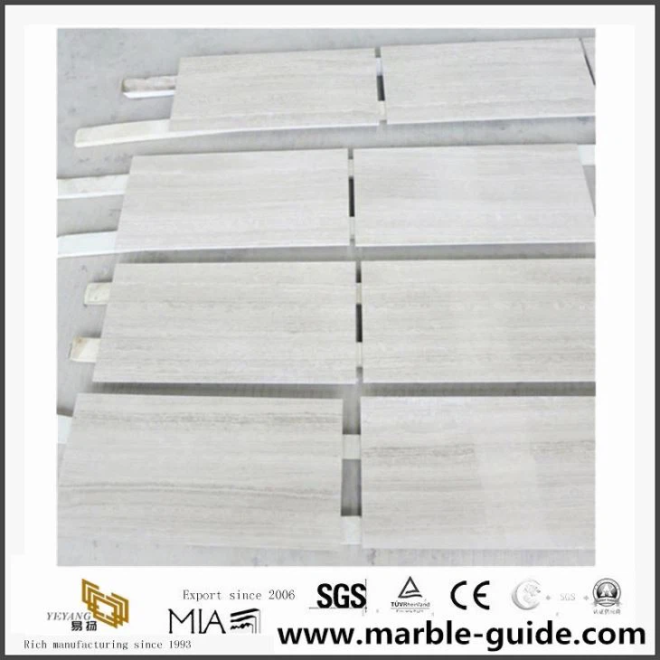 Chinese White Wood Vein Marble Tiles