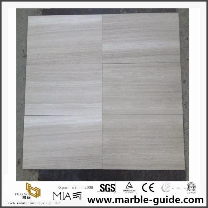Chinese White Wood Vein Marble Tiles