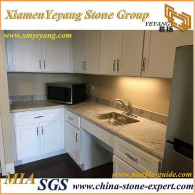 River White White Granite Kitchen Countertops
