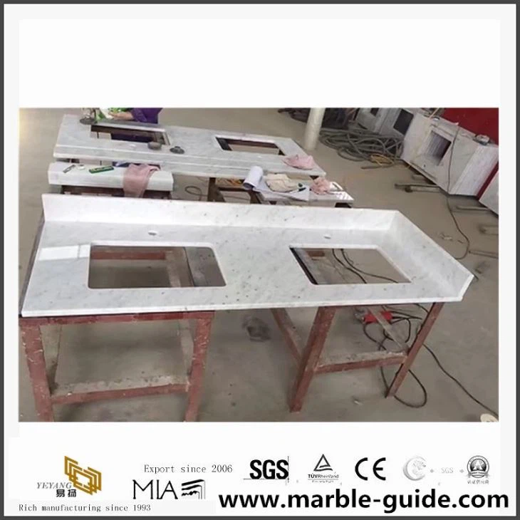 White Carrara Marble Vanity Top
